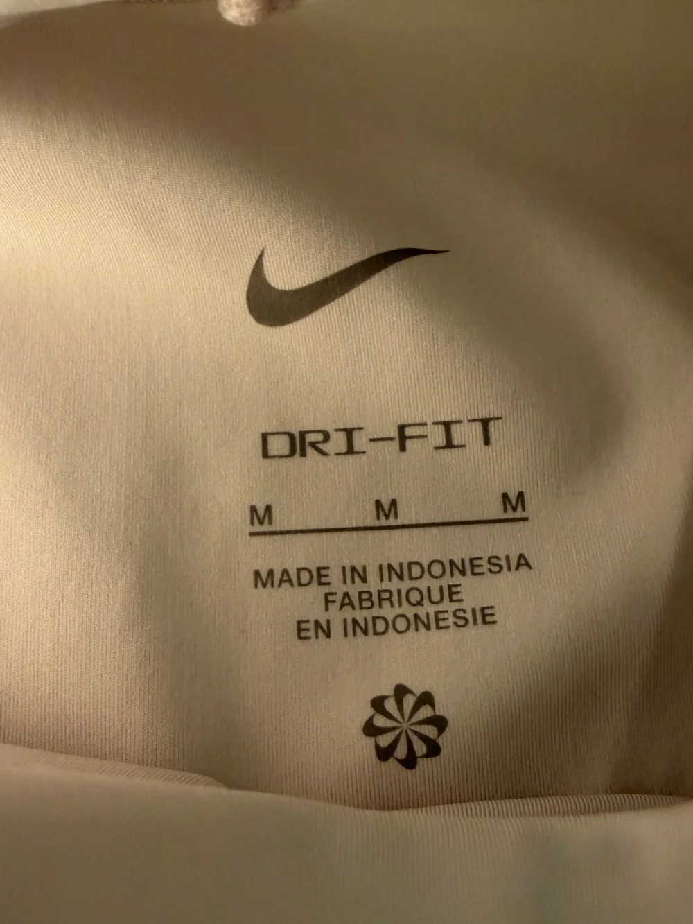 Nike Trail Dri-FIT Long-Sleeve Crop Running Top Light Beige Sz M EUC